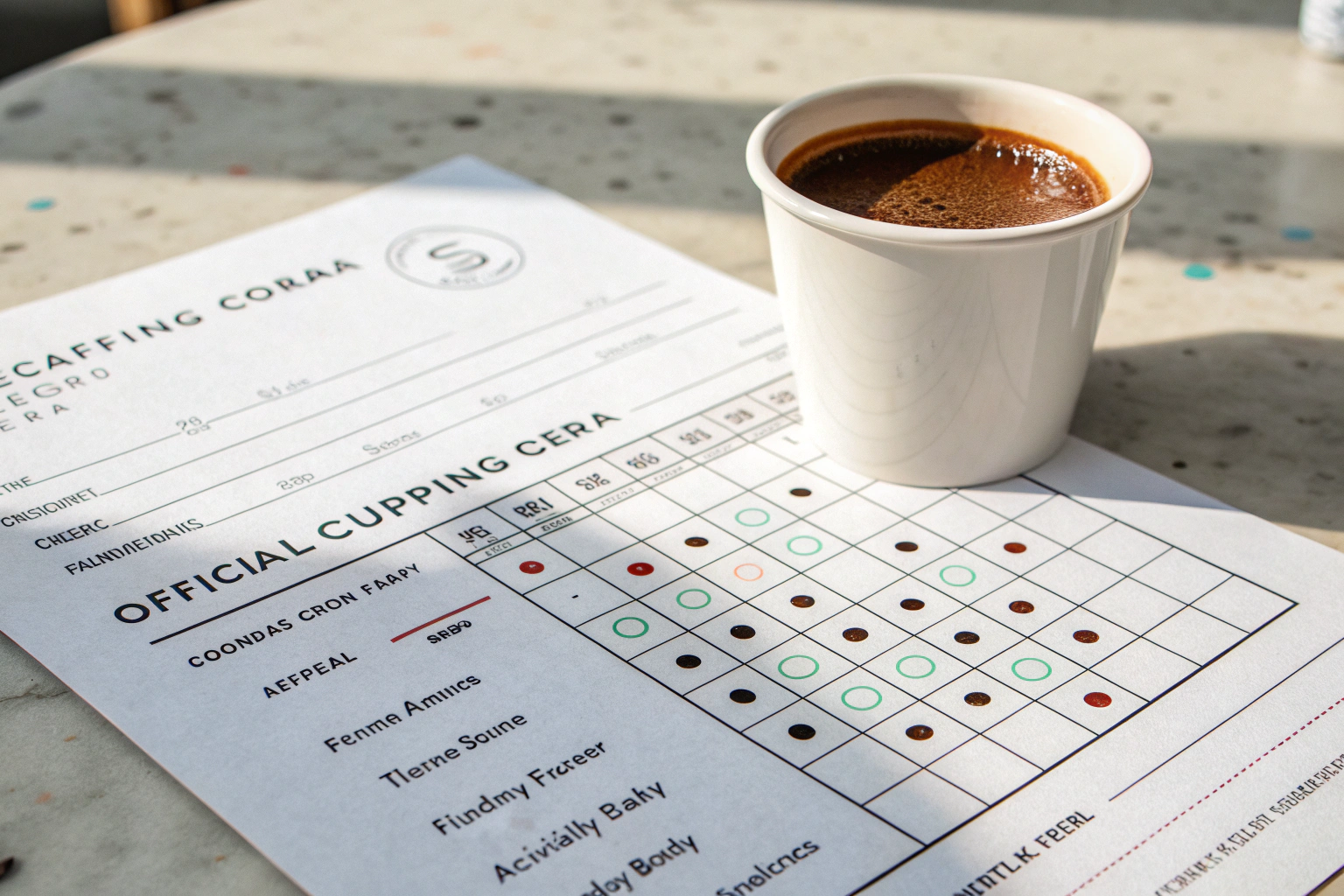 Coffee Flavor Wheel for Catimor P79