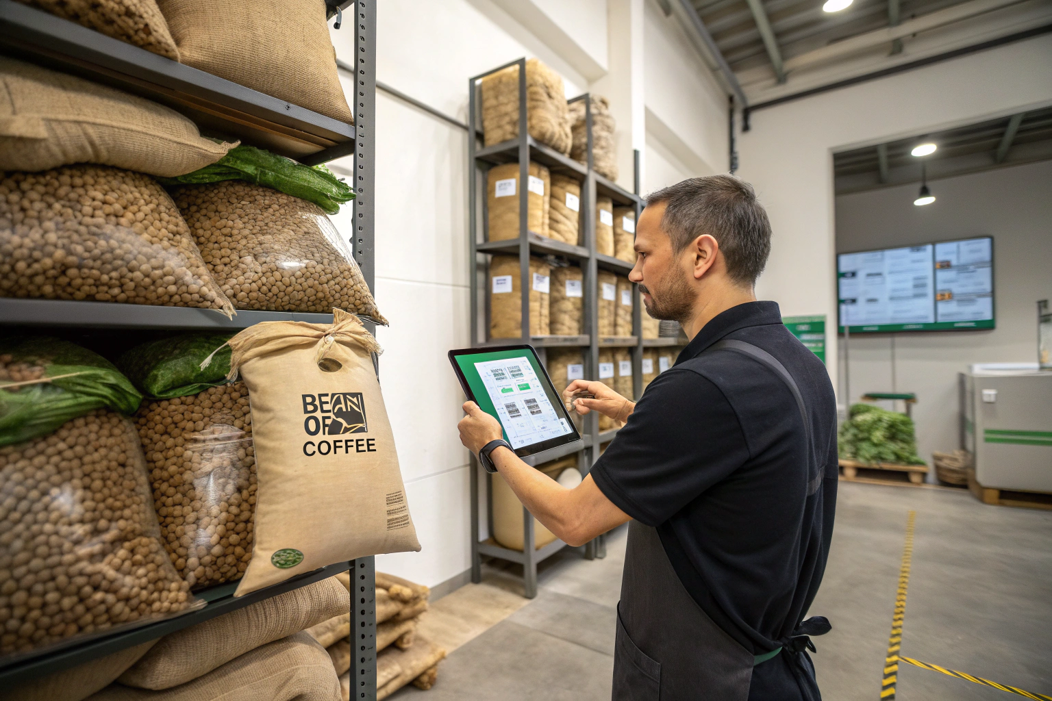 How to manage inventory for a coffee roasting business?