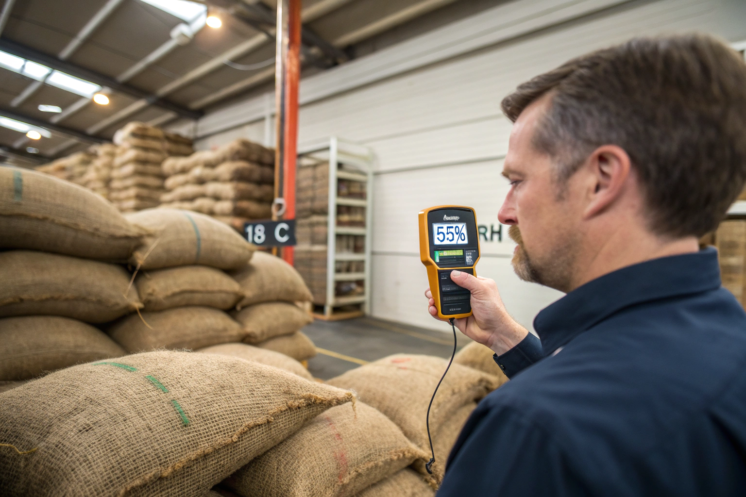 How to prevent mold growth in stored coffee beans?