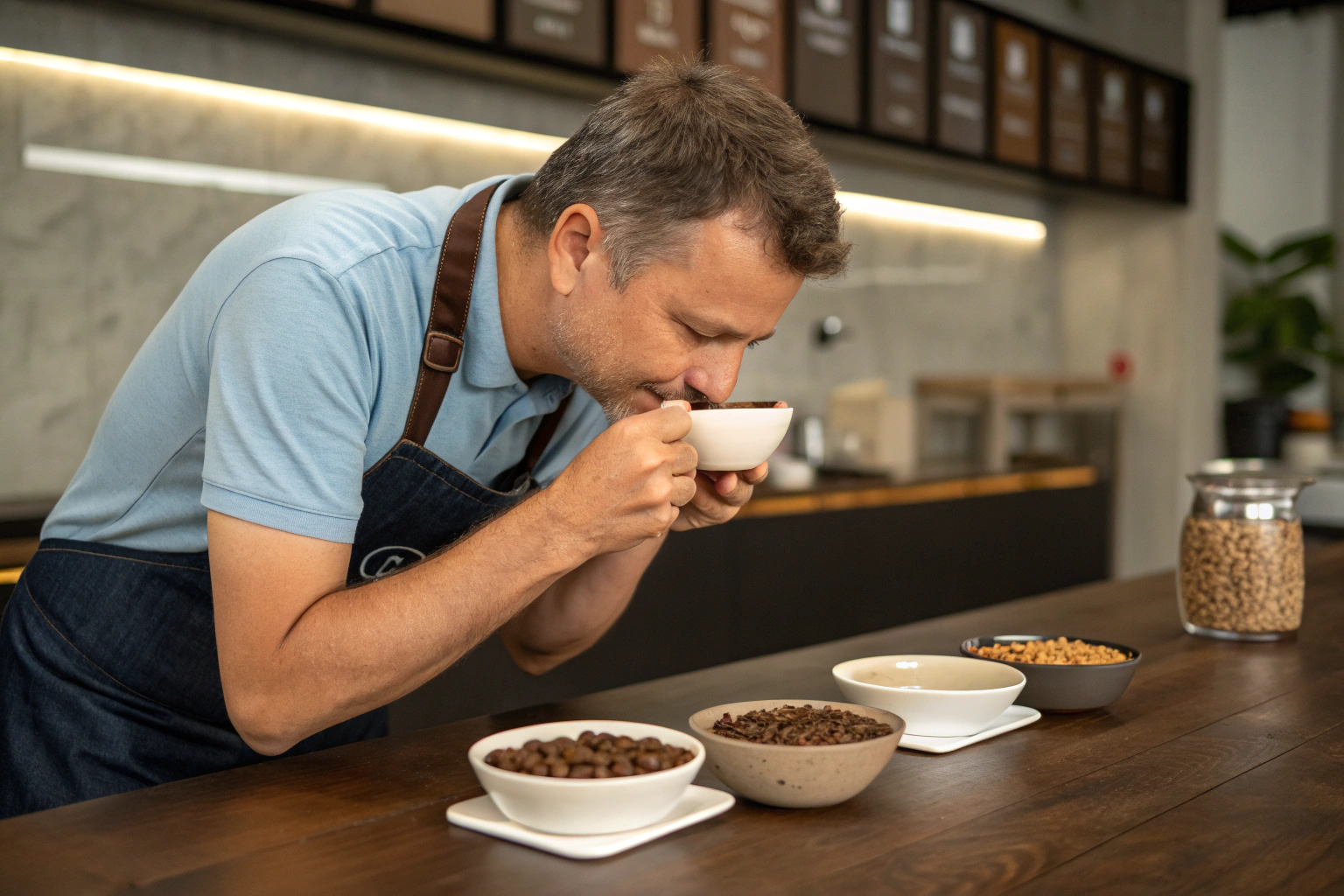 What are the sensory characteristics of asian coffee?