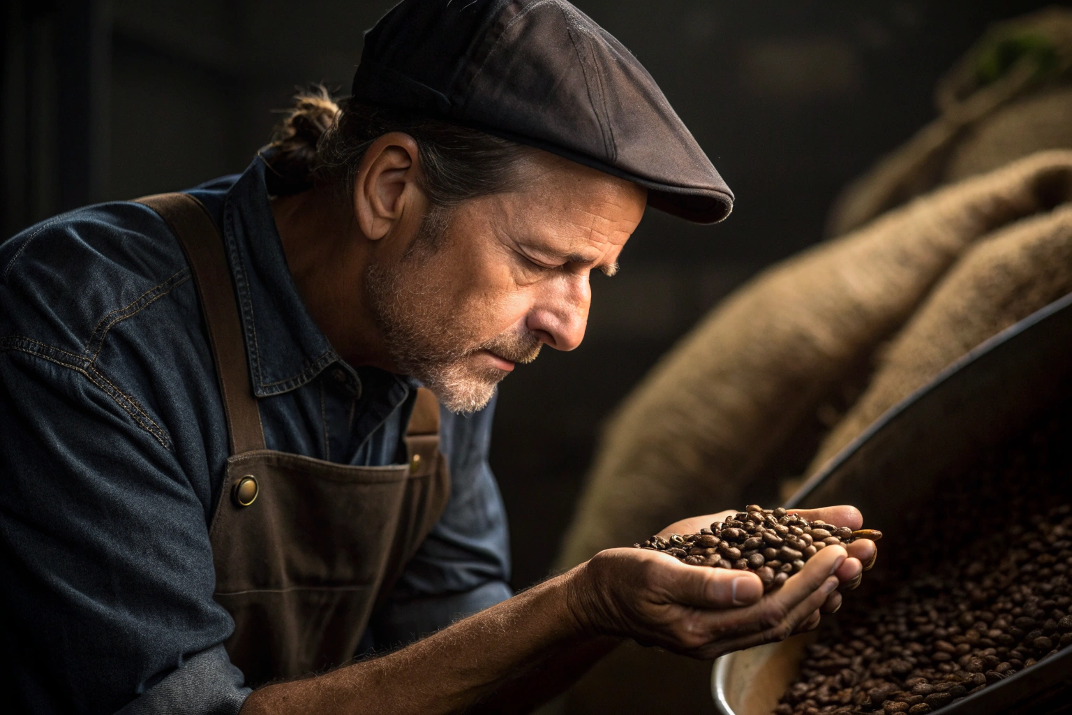 What are the signs of stale roasted coffee beans?