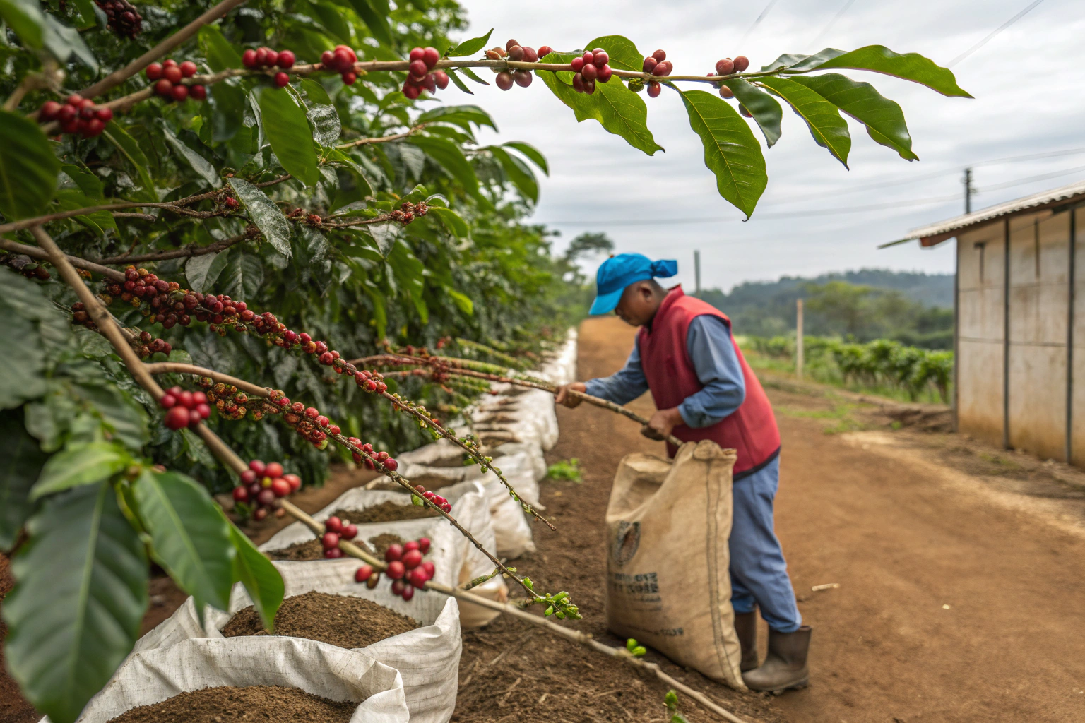 What are the benefits of vertical integration in coffee?