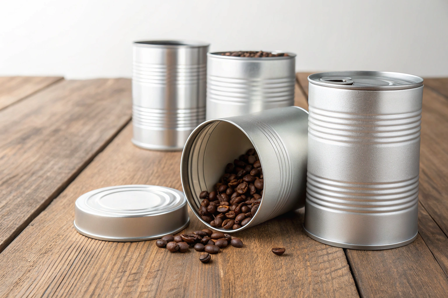 What are the benefits of using tin cans for coffee packaging?