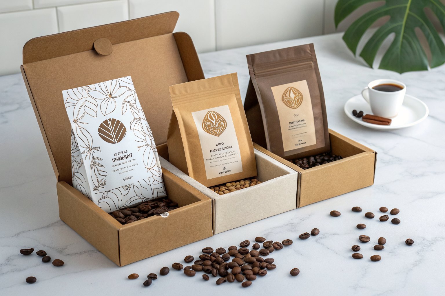 Coffee subscription box pricing tiers on display